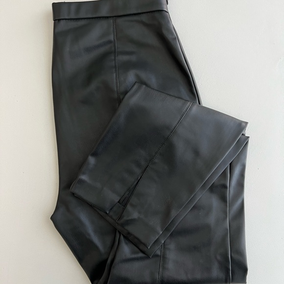 Zara Faux Leather Side Zip Pants - Picture 9 of 9